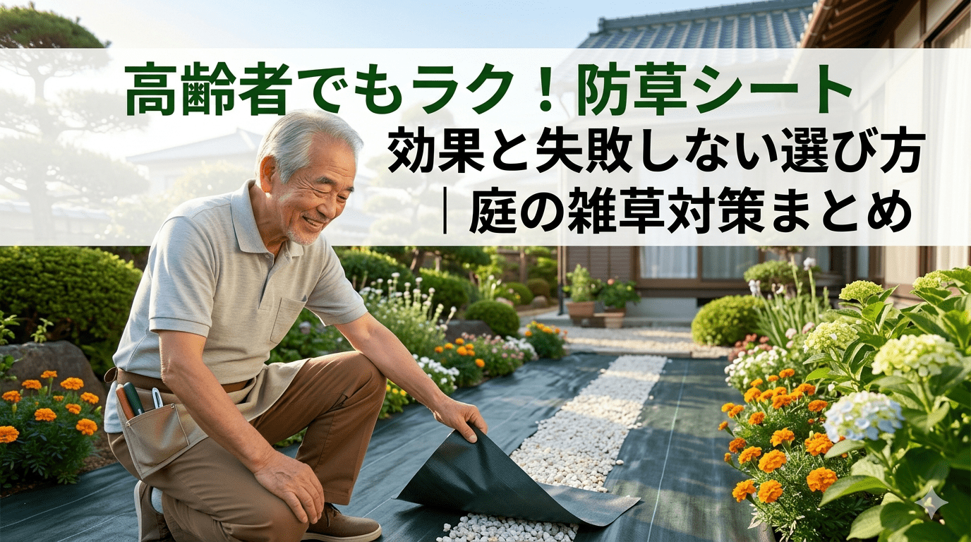 高齢者でもラク！防草シートの効果と失敗しない選び方｜庭の雑草対策まとめ